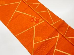 本場筑前博多斜線に花々模様織出し名古屋帯